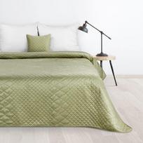 antklode 200x220 senukai - Eurofirany DESIGN 91 LUIZ / 3 Aksominė lovatiesė, dygsniuota karšto spaudimo būdu su geometriniu raštu, 200X220 cm, spalva: šviesiai žalia - 1 nuotrauka