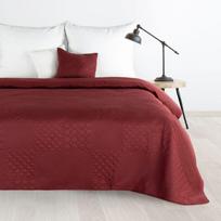 Eurofirany DESIGN 91 BONI / 5 Lovatiesė su karšto spaudimo technika įspaustu skiautinių motyvu, 170X210 cm, spalva: plytų Lovatiesė