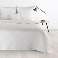 Eurofirany DESIGN 91 BONI / 5 Lovatiesė su karšto spaudimo technika įspaustu skiautinių motyvu, 170X210 cm, spalva: balta Lovatiesė