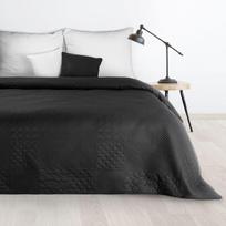 Eurofirany DESIGN 91 BONI / 5 Lovatiesė su karšto spaudimo technika įspaustu skiautinių motyvu, 170X210 cm, spalva: juoda