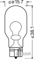 lempute -  Osram Original Line W16W / W2.1X9.5D - 3 nuotrauka