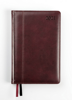 Kalendorius AMBASSADOR BLACK EDITION, 2024, PU, A5, tamsiai ruda