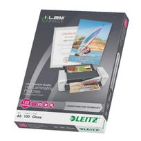 blizgus laminatas - Laminavimo vokeliai Leitz, A5, 154x216 mm, 125 mik., UDT, blizgūs, 100 vnt. - 1 nuotrauka
