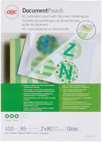 laminavimo aparatas - Laminavimo vokeliai GBC, A5, 154x216 mm, 80 mik., blizgūs, 100 vnt. - 1 nuotrauka