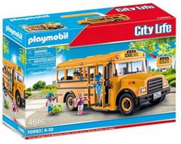 mokykliniai autobusai - Playmobil City Life School Bus 70983, plastikas - 1 nuotrauka