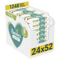 Drėgnos servetėlės Pampers Sensitive Plastic Free, 24 x 52 vnt.