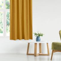 garstyciu spalvos uzuolaidos - Naktinės užuolaidos Homede Milana, sidabro/garstyčios, 140 cm x 245 cm - 2 nuotrauka