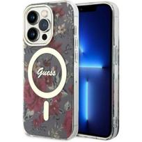Guess "Flower MagSafe iPhone 14 Pro" Khaki