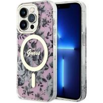 Guess "Flower MagSafe iPhone 14 Pro" Pink