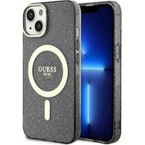iphone 15 plus magsafe deklas - Guess "Glitter Gold MagSafe iPhone 14 Plus" Black - 1 nuotrauka