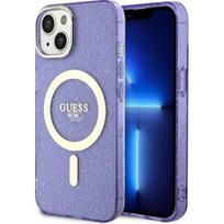 iphone 14 violetine - Guess "Glitter Gold MagSafe iPhone 14 Plus" Purple - 1 nuotrauka