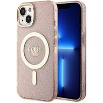 Guess "Glitter Gold MagSafe iPhone 14" Pink