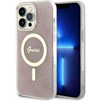 telefono deklas iphone 14 pro max - Guess "4G MagSafe iPhone 14 Pro Max" Pink - 1 nuotrauka