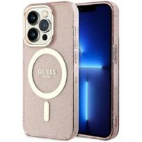 Guess "Glitter Gold MagSafe iPhone 14 Pro Max" Pink