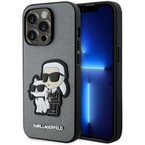 Karl Lagerfeld "Saffiano Karl & Choupette iPhone 14 Pro" Silver