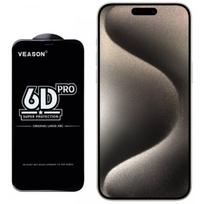 Red Pro "6D Full Face Glue 9H Tempered Glass iPhone 15 Pro Max" Black Frame