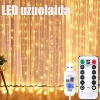 kaledines girliandos - LED USB užuolaida - girlianda - 1 nuotrauka