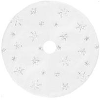 Kalėdų eglutės kilimėlis Springos CA1051, baltas/sidabro, 90 cm, poliesteris