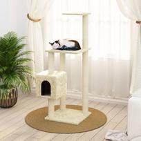 draskykle katems - Draskyklė katėms su stovais iš sizalio, kreminės spalvos, 104cm - 2 nuotrauka