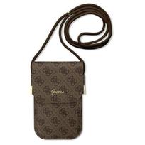 telefonas - Guess "PU 4G Metal Logo Script Phone Bag" Brown - 1 nuotrauka