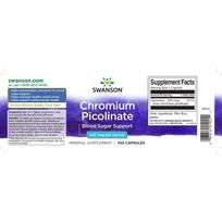 kontrol - Swanson Chromas (Chromium Picolinate) 200 mcg, 100 kapsulių - 3 nuotrauka