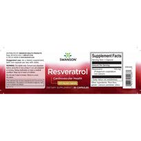 swanss - Swanson Resveratrolis 100MG, N30 - 2 nuotrauka