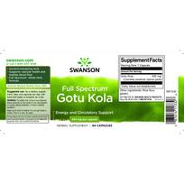 swanss - Swanson Gotu Kola 435 mg - 60 kapsulių - 2 nuotrauka