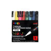 Markeriai Uni-Ball Posca PC-3M, 8 vnt.