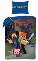 patalyne komplektas minecraft - Patalynės užvalkalų komplektas vaikams Minecraft, įvairių spalvų, 140x200 cm - 1 nuotrauka