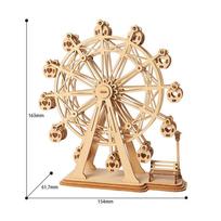 3d zaisl - Robotime Ferris Wheel 3D delionė, 120 vnt - 1 nuotrauka
