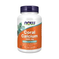 kalcis - NOW Coral Calcium 1000mg, 100 kapsulių - 1 nuotrauka