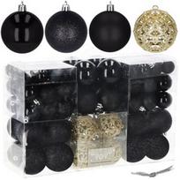 Pirkti Eglutės žaisliukai Springos CA0134, aukso/juodas, 3 - 6 cm, plastikas, 100 vnt. - Photo 1