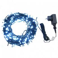 Girlianda, 600 LED, vid./lauk., IP44, 60m, šalta balta sp.