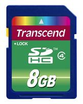 kortele sdhc - Transcend 8GB SDHC, 4 klasė - 1 nuotrauka