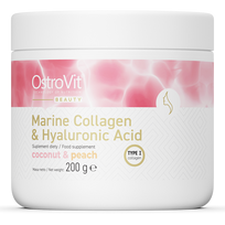 jurinis kolagenas - OstroVit Jūrinis kolagenas + Hialurono rūgštis + Vitaminas C 200 g - 1 nuotrauka