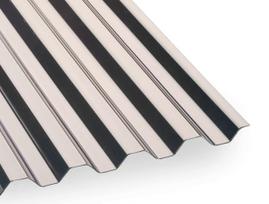 PVC lakštas GUTTAGLISS, trapecija, bronzos sp., 900 x 2000 mm