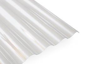 PVC lakštas GUTTAGLISS SINUS, banguotas, skaidrus, 900 x 2000 mm