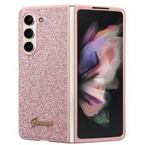galaxy fold 5 deklas - Guess "Glitter Script Galaxy Z Fold 5" Pink - 1 nuotrauka