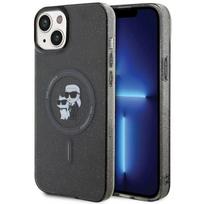 iphone 13 telefono deklas karl lagerfeld - Karl Lagerfeld "KLHMP15SHGKCNOK Karl & Choupette Glitter MagSafe iPhone 15" Black - 1 nuotrauka