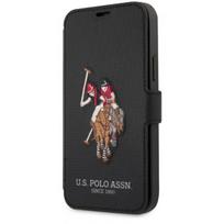 U.S Polo "USFLBKP12SPUGFLBK Embroidery Book Case iPhone 12 mini" Black