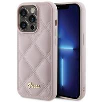 Guess "GUHCP15LPSQSQSP Quilted Metal Logo iPhone 15 Pro" Pink