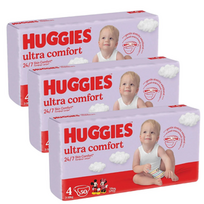 sauskelnes huggies 2 - Huggies Ultra Comfort, 4 dydis, 7 - 18 kg, 50 vnt. - 1 nuotrauka