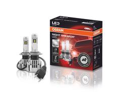 LED OSRAM H7 lemputės night breaker +220% legalios keliuose 64210DWNB