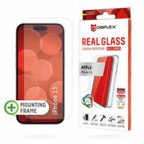 ekrano apple - Displex Apple iPhone 15 Real 2D Glass + Case By Displex Transparent - 1 nuotrauka