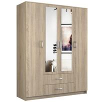 spintos - Topeshop ROMANA 160 SON bedroom wardrobe/closet 11 shelves 4 door(s) Oak - 1 nuotrauka