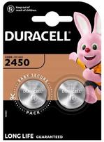 sausi akumuliatoriai - Duracell CR2450 DL2450 ECR2450 2450 3V 2BL - 1 nuotrauka
