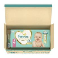Pampers Premium Care Sauskelnės 4 Dydis, 9–14 kg, 104 Vnt. + DOVANA Harmonie Aqua 48 Servetėlės Kūdikiams