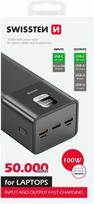power bank 50000 - Swissten Power Line 50000 mAh 100W Power Delivery juoda - 1 nuotrauka