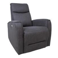 busteris - Atlošiamas krėslas Home4you Buster 14152, tamsiai pilka, 93 cm x 80 cm x 102 cm - 1 nuotrauka