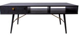 Žurnalinis staliukas Home4you Luxembourg 45040, juodas, 115 cm x 60 cm x 45 cm